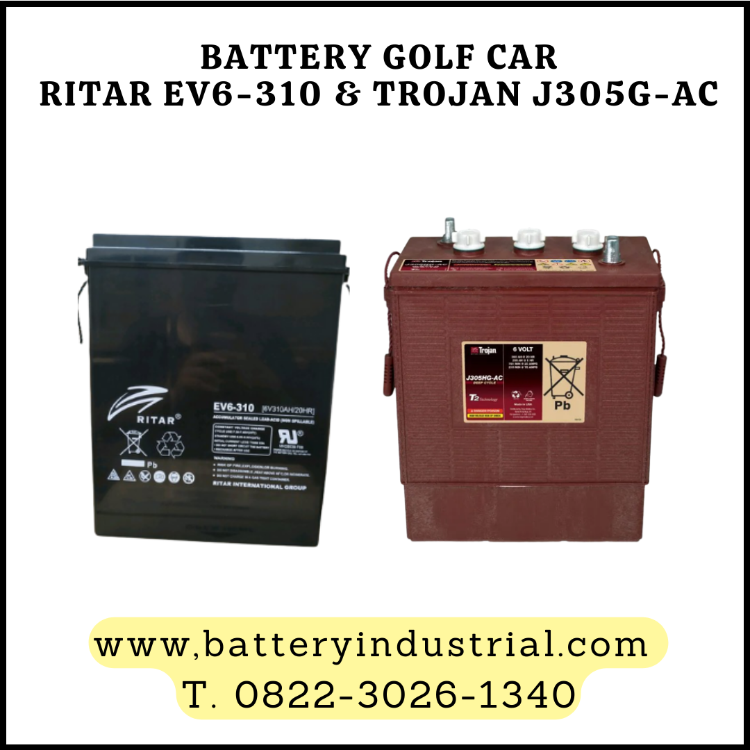 BATERAI GOLF CAR RITAR EV6-310 & TROJAN J305G-AC
