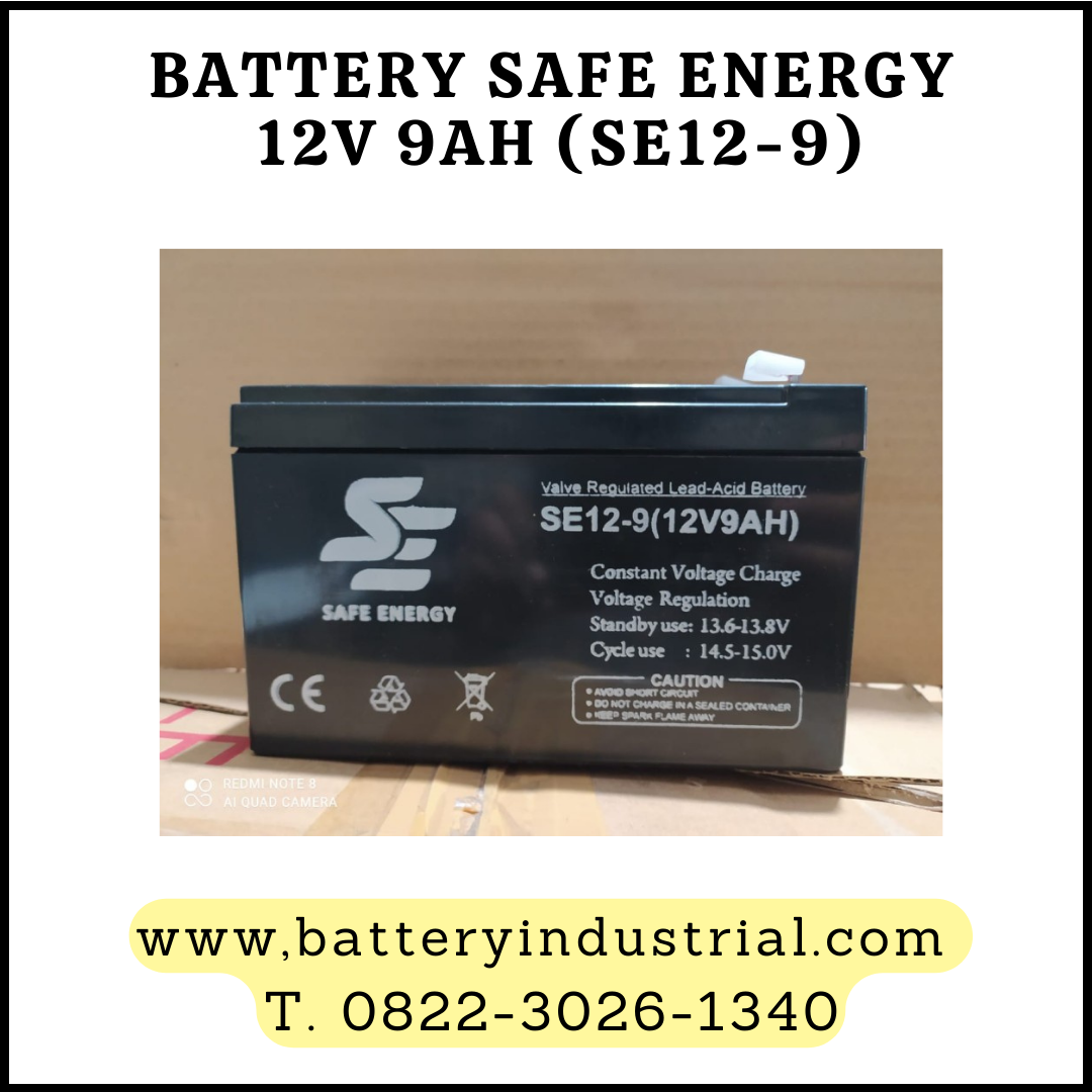 BATERAI UPS 12V 9AH MERK SAFE ENERGY